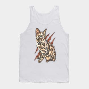 Cartoon Wild Cat Tank Top